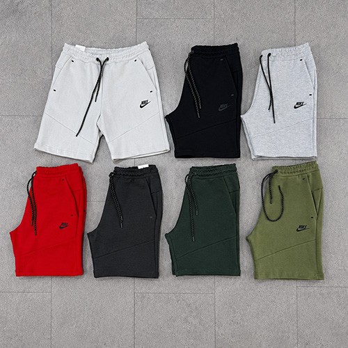 شلوارک نایک تکفلیس (NIKE TECH FLEECE 2025 SHORTS) رنگ طوسی فیلی سایز XL